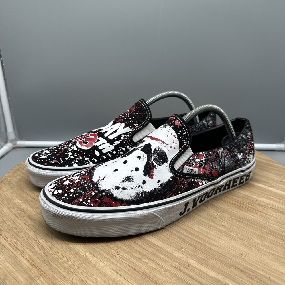 Vans Classic Slip-On House of Horror Friday the 13th Jason Voorhees Men's 12